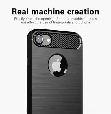 iPhone 7 / 7S / 8 Skal Fodral Case (Svart)