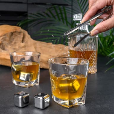 Whiskeystenar 6x iskuber kylstenar Kylkuber (silver)