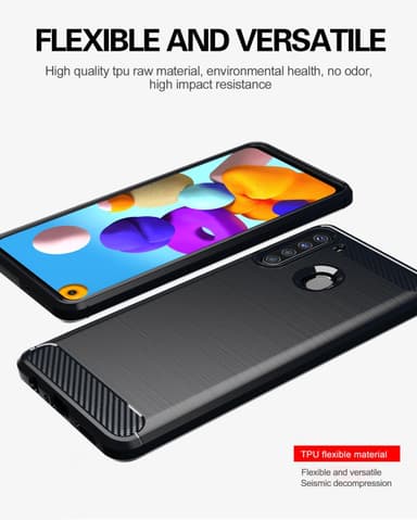 Samsung Galaxy A21 Skal Fodral Case (Svart)