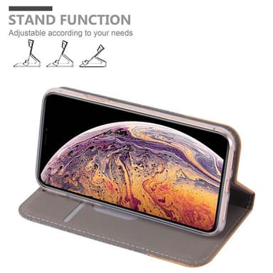 iPhone XS MAX Plånboksfodral Skal (Grå)
