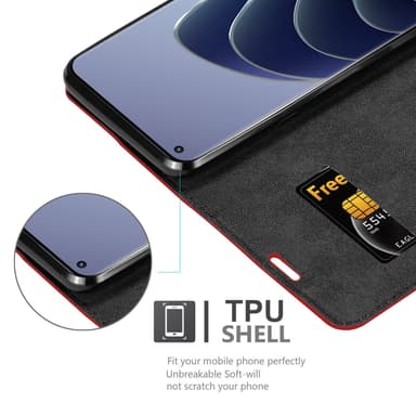 OnePlus 10 PRO 5G Skal Fodral Case (Röd)