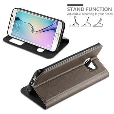 Samsung Galaxy S6 EDGE PLUS Plånboksfodral Skal (Brun)