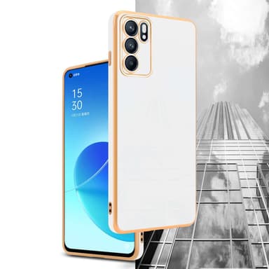 Oppo Reno6 5G Skal Fodral Case (Vit)