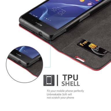 Sony Xperia Z2 COMPACT Skal Fodral Case (Röd)