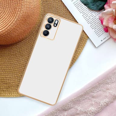 Oppo Reno6 5G Skal Fodral Case (Vit)