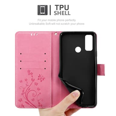 Huawei P SMART 2020 Plånboksfodral Skal (Rosa)