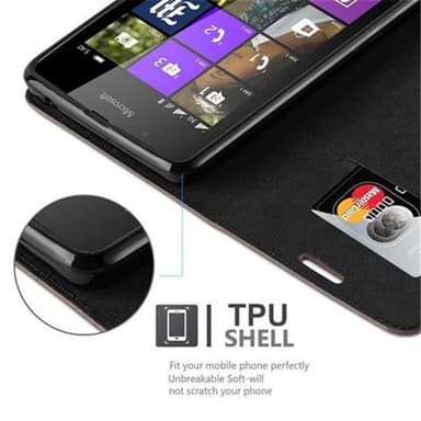 Nokia Lumia 540 Skal Fodral Case (Brun)
