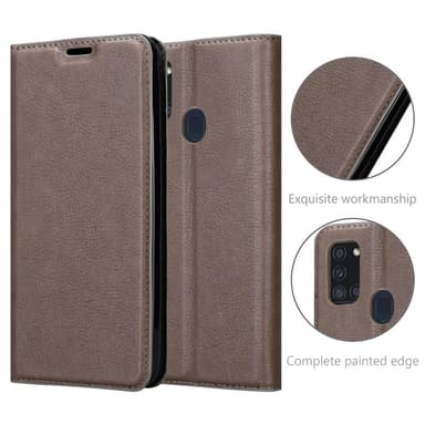 Samsung Galaxy A21s Skal Fodral Case (Brun)