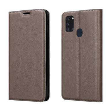 Samsung Galaxy A21s Skal Fodral Case (Brun)