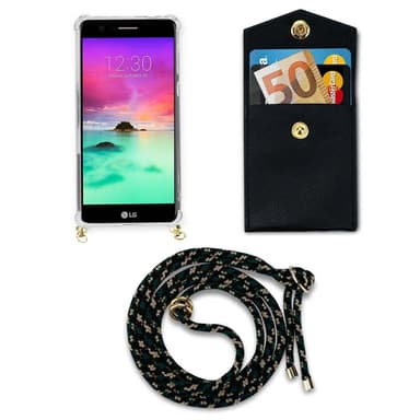 LG K10 2017 Skal Fodral Kedja (Brun)