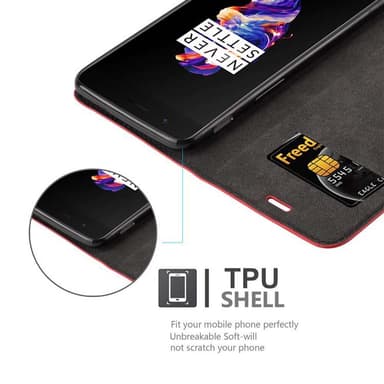 OnePlus 5 Skal Fodral Case (Röd)
