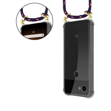 Google PIXEL 3A Skal Fodral Kedja (Blå)