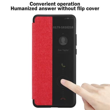 Huawei P40 Plånboksfodral Skal (Röd)