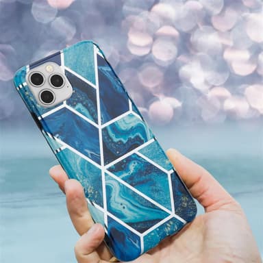 iPhone 12 / 12 PRO Plånboksfodral Skal (Blå)