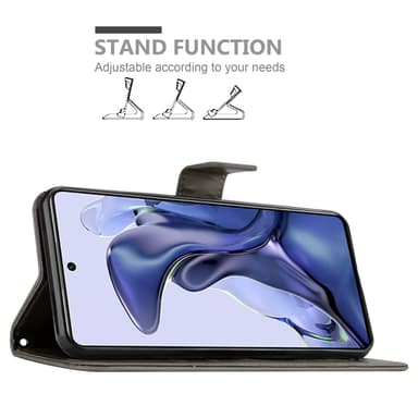 Xiaomi 11T / 11T PRO Plånboksfodral Skal (Grå)