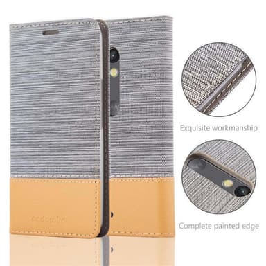 Motorola MOTO X PLAY Plånboksfodral Skal (Grå)
