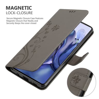 Xiaomi 11T / 11T PRO Plånboksfodral Skal (Grå)