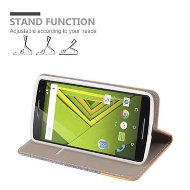 Motorola MOTO X PLAY Plånboksfodral Skal (Grå)