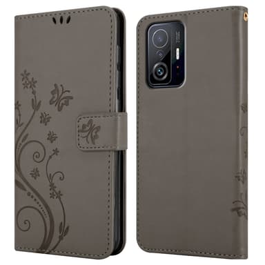Xiaomi 11T / 11T PRO Plånboksfodral Skal (Grå)