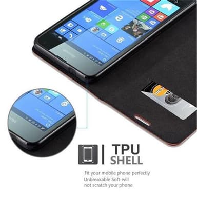 Nokia Lumia 650 Skal Fodral Case (Brun)