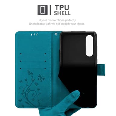 Huawei P30 Plånboksfodral Skal (Blå)