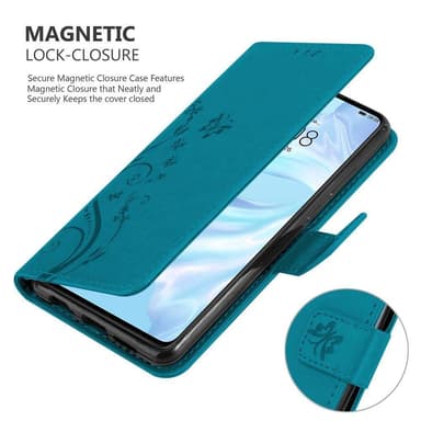 Huawei P30 Plånboksfodral Skal (Blå)