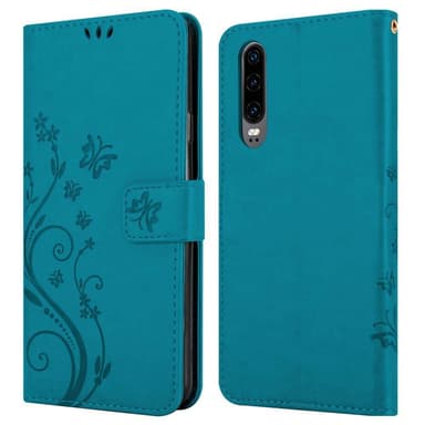 Huawei P30 Plånboksfodral Skal (Blå)