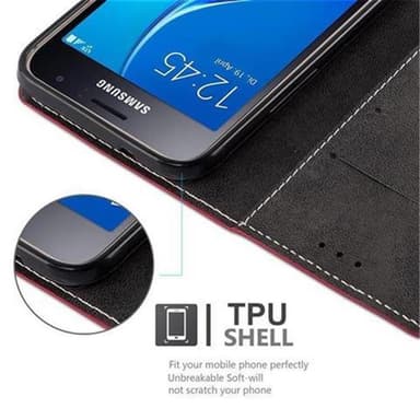 Samsung Galaxy J1 2016 Skal Fodral Case (Röd)