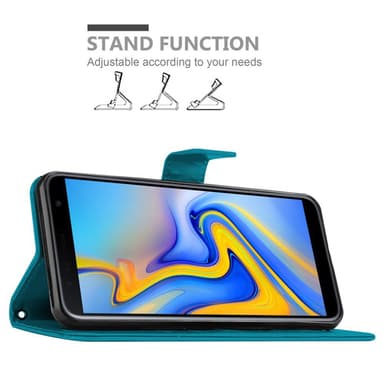 Samsung Galaxy J6 PLUS Plånboksfodral Skal (Blå)