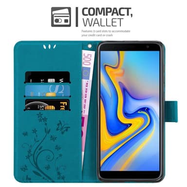 Samsung Galaxy J6 PLUS Plånboksfodral Skal (Blå)