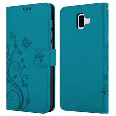 Samsung Galaxy J6 PLUS Plånboksfodral Skal (Blå)