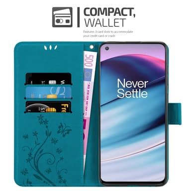 OnePlus Nord CE 5G Plånboksfodral Skal (Blå)