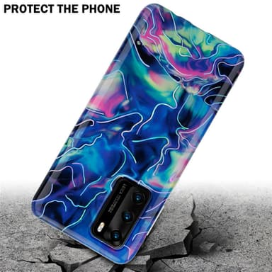 Huawei P40 Plånboksfodral Skal (Blå)