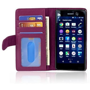 Sony Xperia M5 Plånboksfodral Skal (Lila)