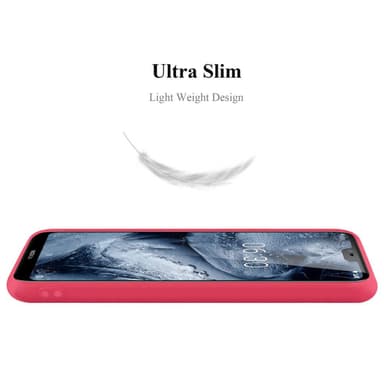 Skal Nokia 6.1 PLUS / X6 Fodral Case (Röd)