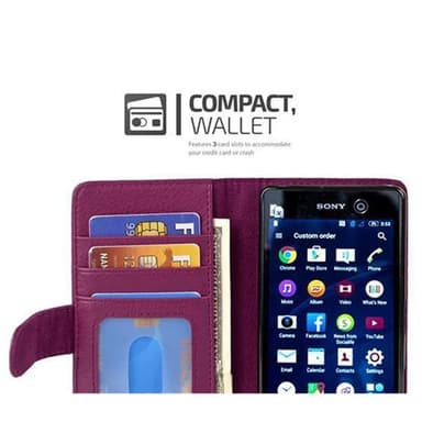 Sony Xperia M5 Plånboksfodral Skal (Lila)