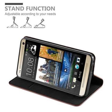 HTC ONE M7 Skal Fodral Case (Brun)