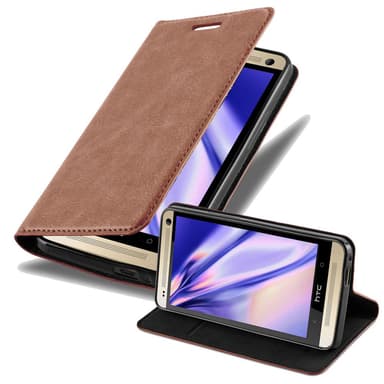 HTC ONE M7 Skal Fodral Case (Brun)
