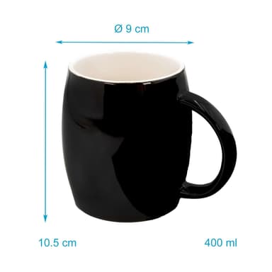 Kaffekopp Kaffemugg porslin med sked och lock 400ml