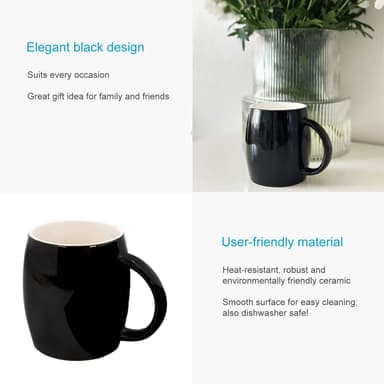 Kaffekopp Kaffemugg porslin med sked och lock 400ml