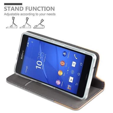 Sony Xperia Z3 COMPACT Plånboksfodral Skal (Grå)