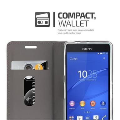 Sony Xperia Z3 COMPACT Plånboksfodral Skal (Grå)