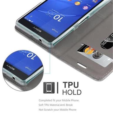 Sony Xperia Z3 COMPACT Plånboksfodral Skal (Grå)