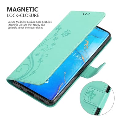Oppo FIND X2 NEO Plånboksfodral Skal (Turkos)