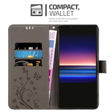 Sony Xperia 1 / Xperia XZ4 Plånboksfodral Skal (Grå)