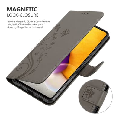 Samsung Galaxy A73 5G Plånboksfodral Skal (Grå)