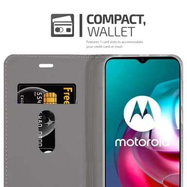 Motorola MOTO G10 / G30 Plånboksfodral Skal (Grå)