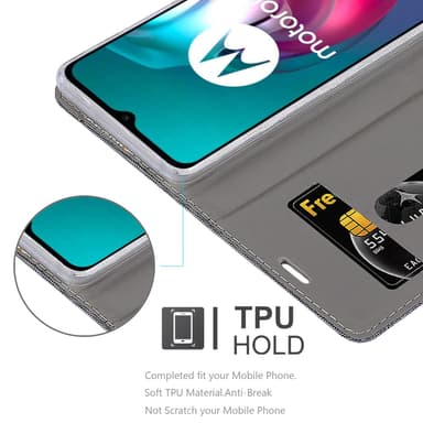 Motorola MOTO G10 / G30 Plånboksfodral Skal (Grå)