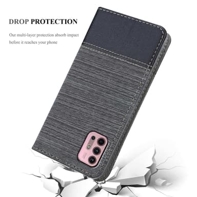 Motorola MOTO G10 / G30 Plånboksfodral Skal (Grå)