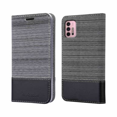 Motorola MOTO G10 / G30 Plånboksfodral Skal (Grå)